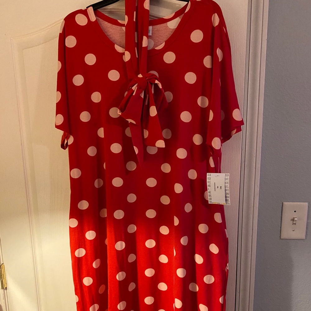 NWT Red and White Polka Dot Lularoe Marly